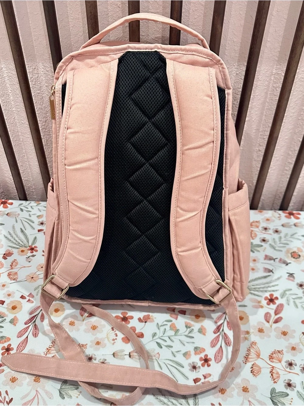 JUJUBE ‘BE RIGHT BACK’ DIAPER BAG BACKPACK PINK BLUSH CHROMATICS
